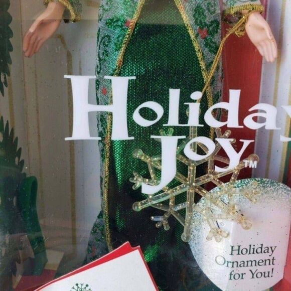 Special Edition Barbie Holiday Joy Doll Green Dress With Ornament 2003 NEW - Picture 5 of 9